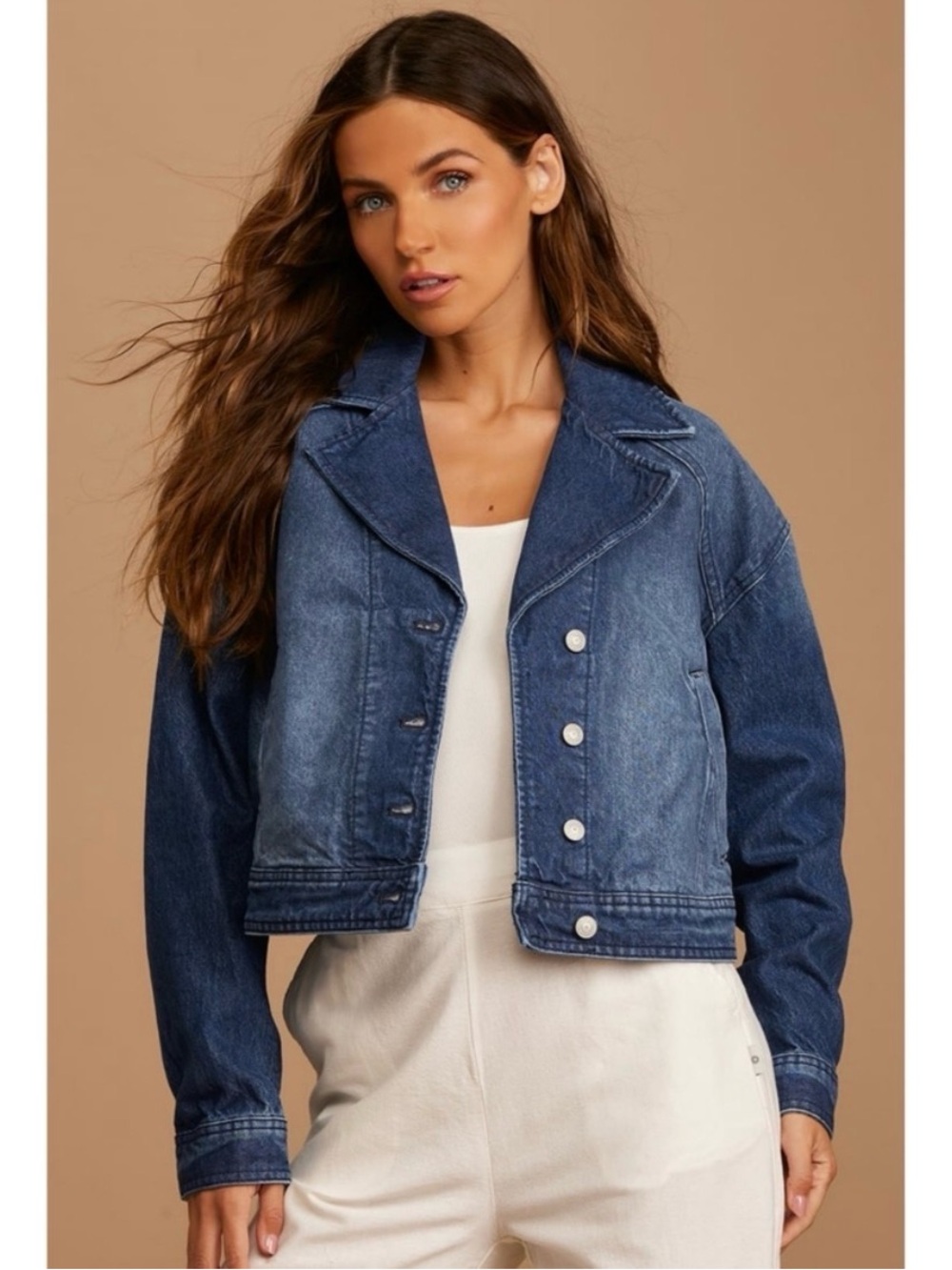 Free People Now or Never Denim Jacket size Medium - Picture 3 of 12